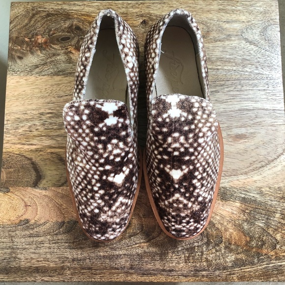 Free People Brown White Snake Eyes loafers 36 - Picture 2 of 8